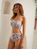 Sophie | Blumenmuster Kontrast Bikini Set
