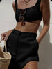 Clara | Elegantes rückenloses Shorts Set