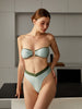 Laura | Kontrastierendes Triangel-Bikini-Set