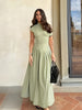 Leonie | Asymmetrisches Plissiertes Maxikleid