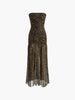 Clara | Trägerloses Mesh Kleid mit Tiger Print