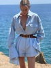 Paul | Elegantes Langarm-Set mit gefalteten Shorts