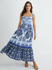 Sophie | Romantisches Maxikleid mit Druck und Falten