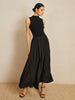 Clara | Elegantes Midi-Kleid mit Stehkragen