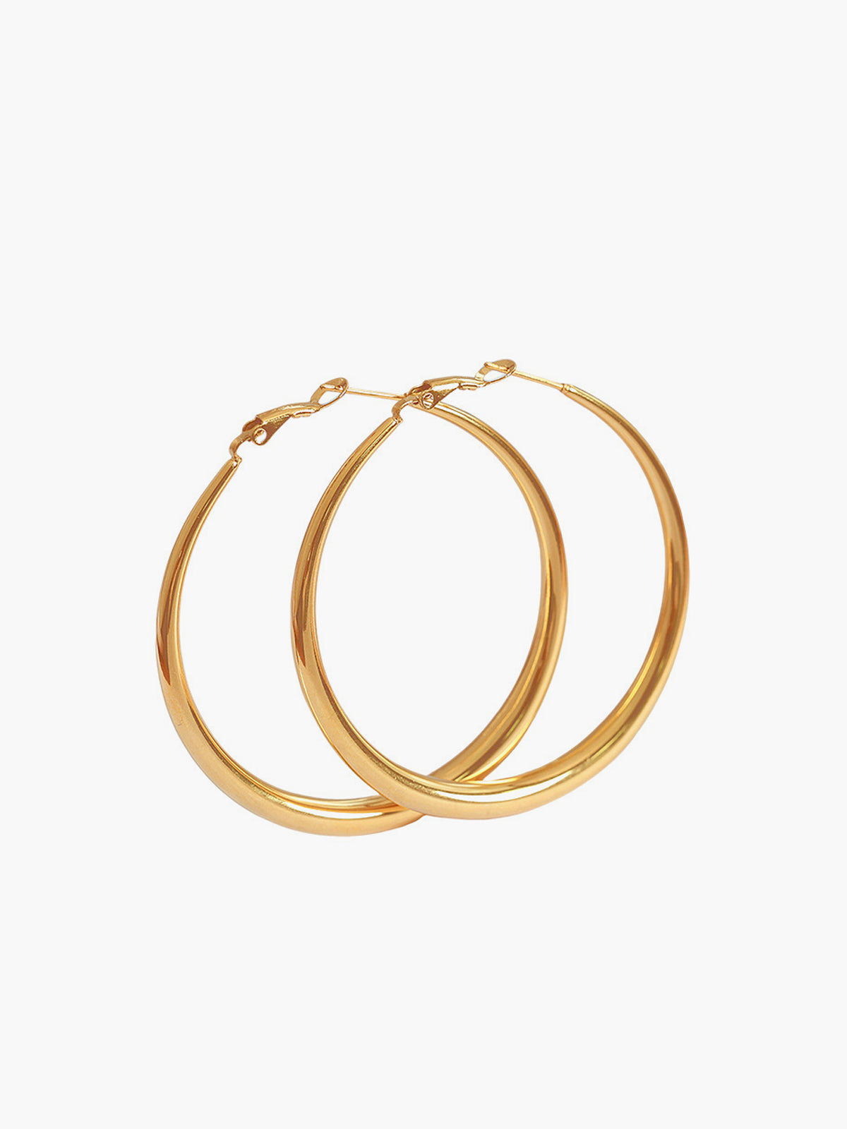 Clara | Elegante große Creolen aus Titanstahl