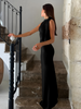 Lena | Elegantes geknotetes ärmelloses Maxikleid