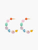 Clara | Bunte Perlen-Hoops mit Glanz