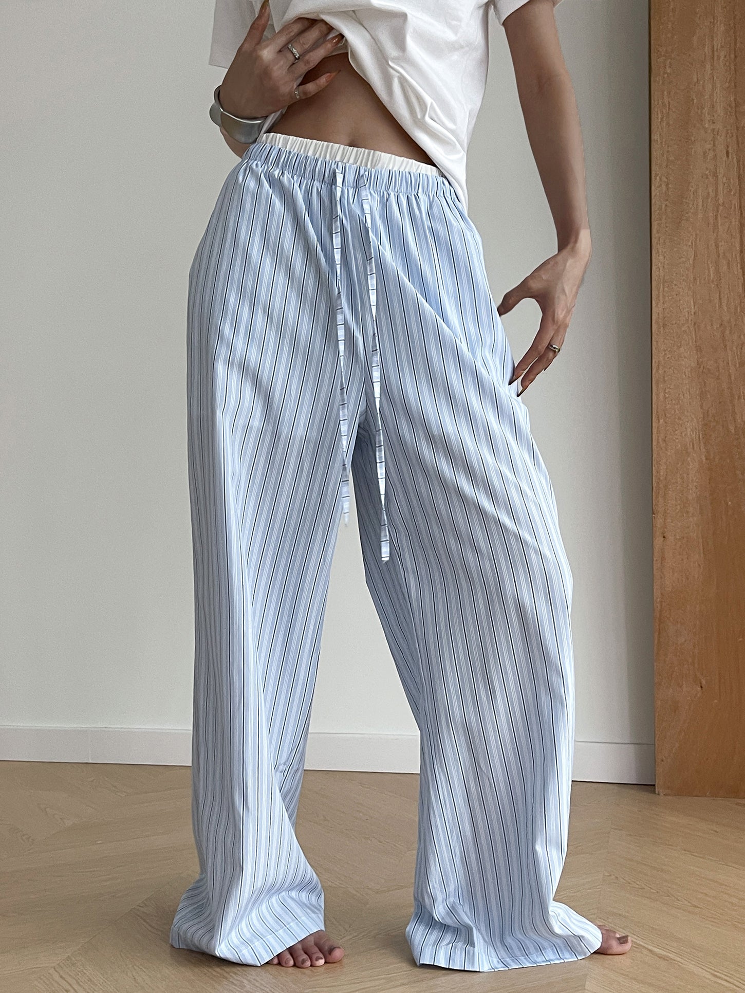 Laura | Lässige Knoten-Hosen mit doppelter Taille