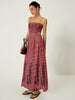Clara | Romantisches Maxikleid mit Plaid-Druck und Cutout-Design