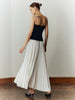 Clara | Plissiertes Maxi-Kleid ohne Schultern