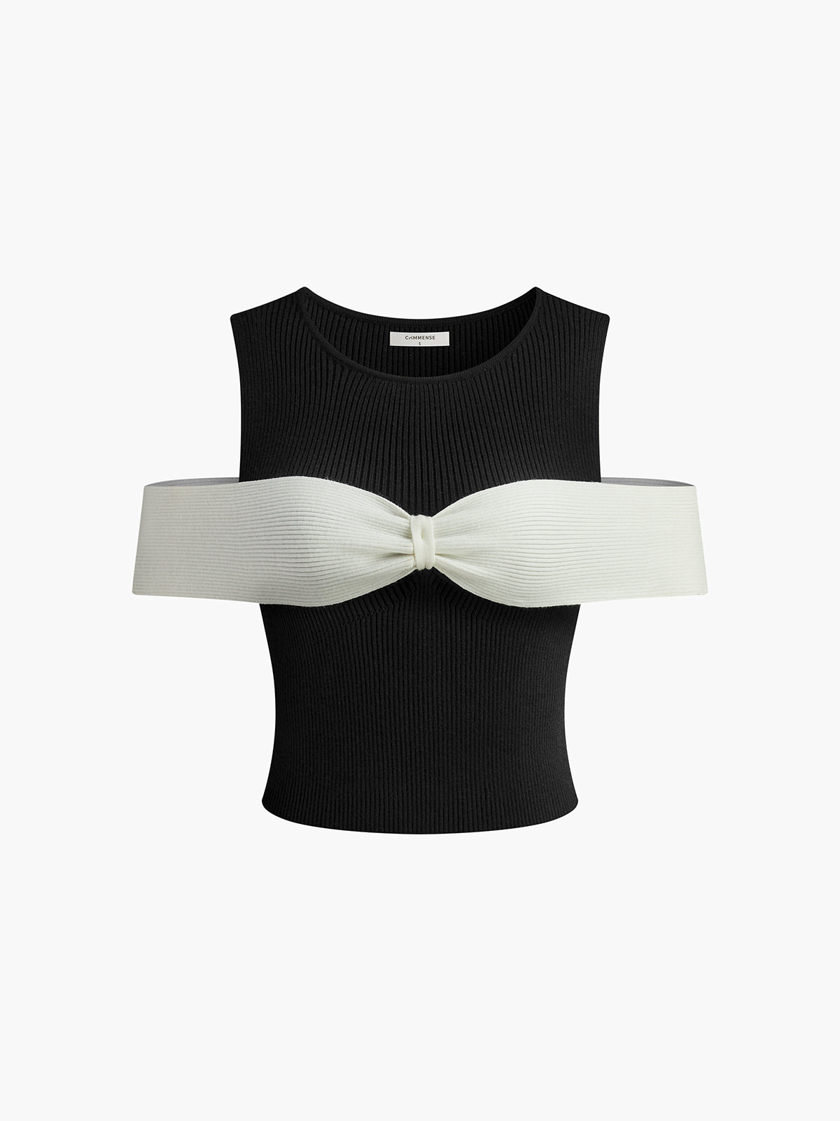 Leonie | Stretch-Pullover-Weste mit Schleifenbesatz