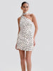 Eleganz | Asymmetrisches Satin Polka Dot Kleid