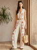 Sarah | Verspieltes Print-Knotenhosen-Set