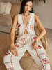 Sarah | Verspieltes Print-Knotenhosen-Set