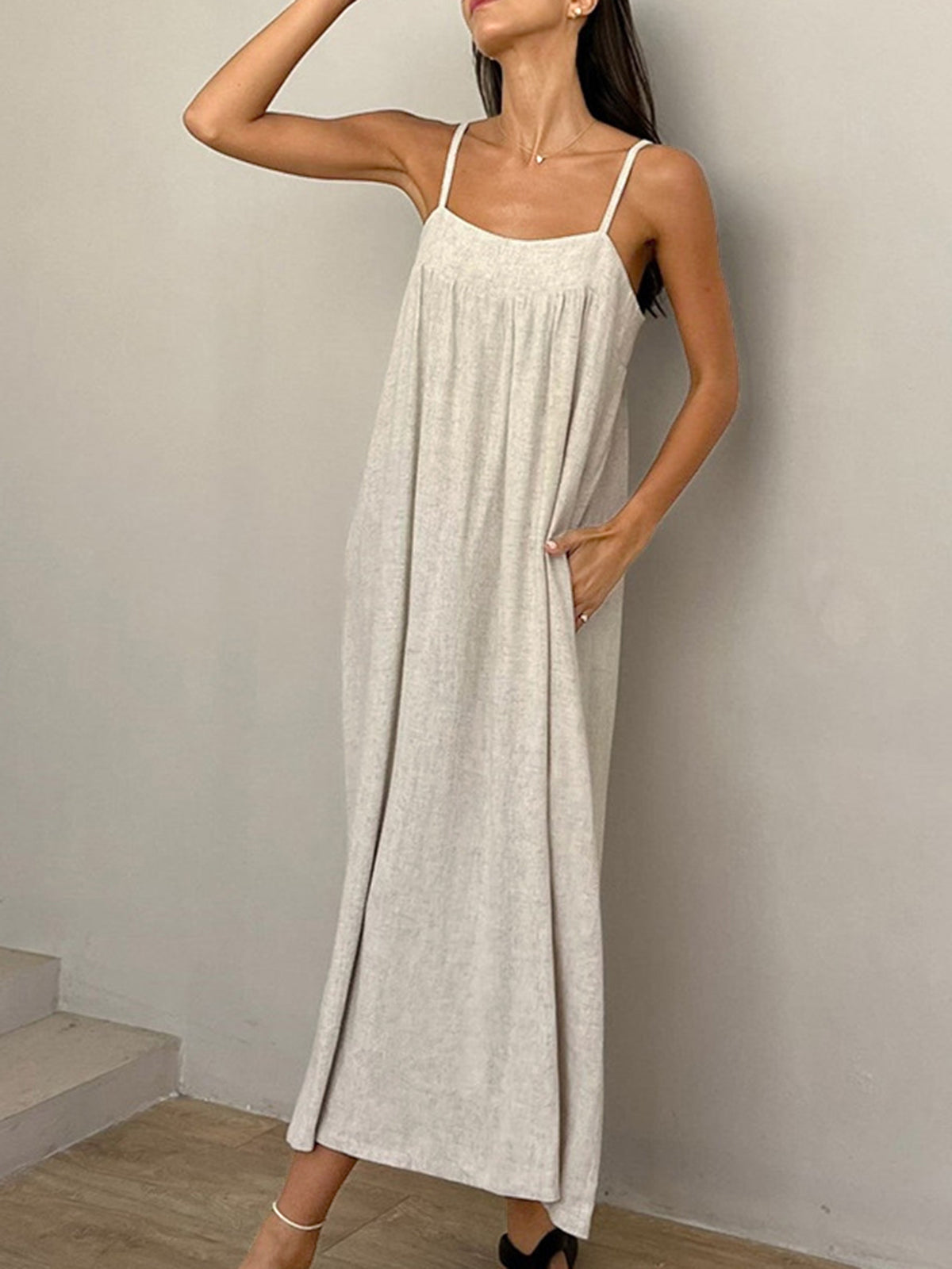 Lena | Stilvolles Maxikleid mit Taschen