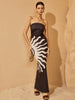Clara | Off-Shoulder Druckkleid