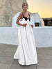 Elegante Schönheit | Langes Kleid mit BH-Träger und Spagat
