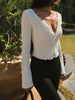 Clara | Elegante Bluse mit Häkelspitze