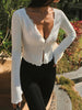 Clara | Elegante Bluse mit Häkelspitze