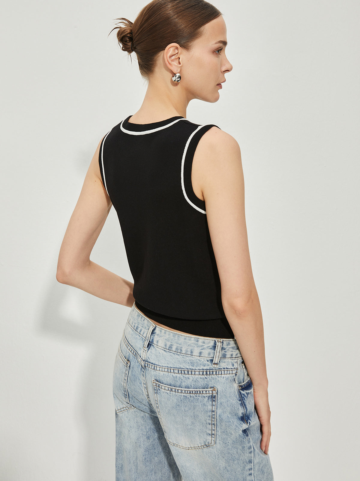 Leonie | Lässiges Tank-Top mit Kontrastbindung