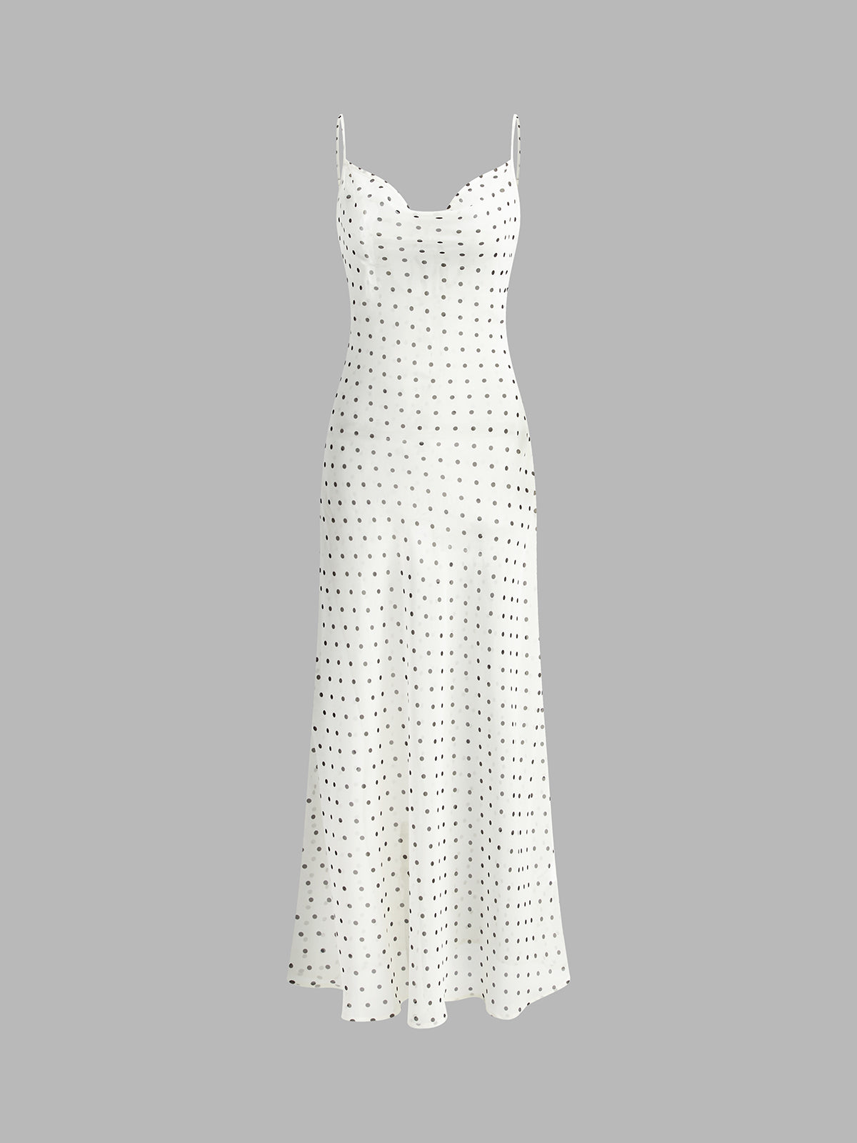 Julia | Elegantes Chiffon Kleid mit Polka-Dot-Print und Rückenfreiem Design