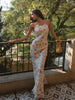 Emilia | Chiffon-Rückenfreies Blumenmaxikleid