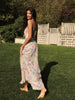 Emilia | Chiffon-Rückenfreies Blumenmaxikleid