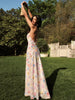 Emilia | Chiffon-Rückenfreies Blumenmaxikleid