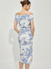 Sophie | Elegantes Midi-Kleid mit Print und geradem Ausschnitt