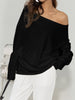 Leonie | Asymmetrisches, schulterfreies Sweatshirt