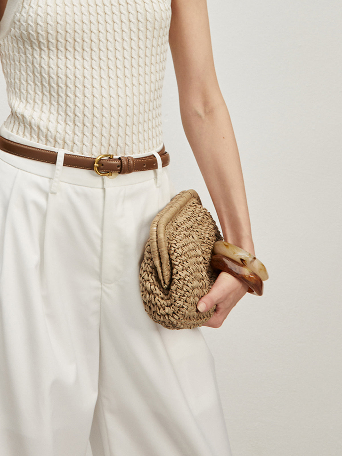 Clara | Stroh Clutch Tasche