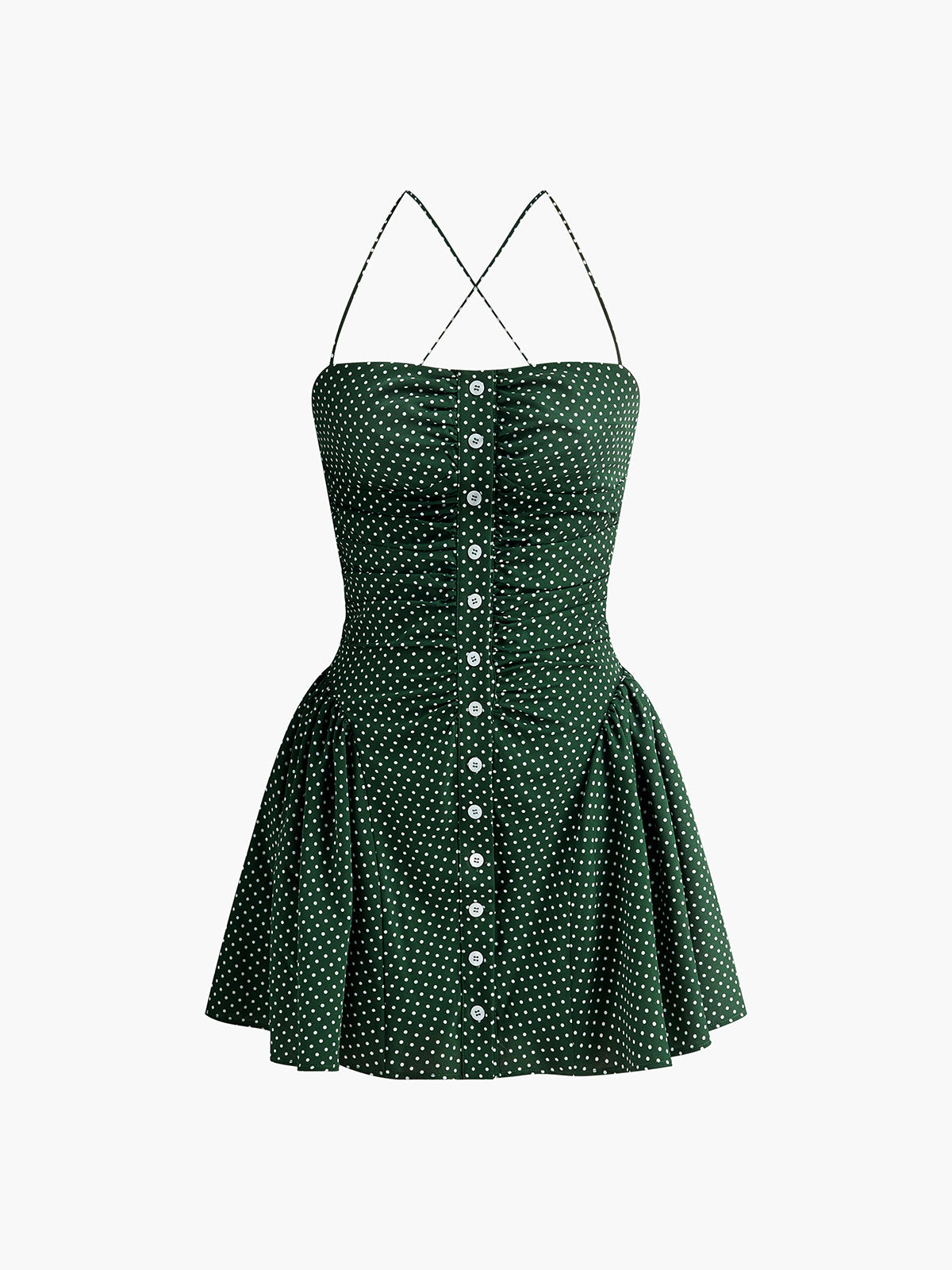 Anna | Stilvolles Plissiertes Kleid mit Punkten