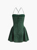 Anna | Stilvolles Plissiertes Kleid mit Punkten