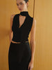 Anna | Ärmellose Bluse mit Twist-Front