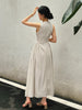 Emilia | Baumwoll- und Leinenmaxikleid mit Falten und Cutouts