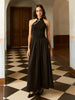 Clara | Asymmetrisches Schulterkleid mit Falten und Taschen
