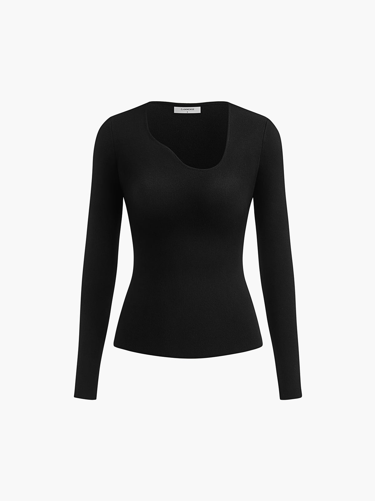 Clara | Asymmetrisches Strick-Top mit Kragen