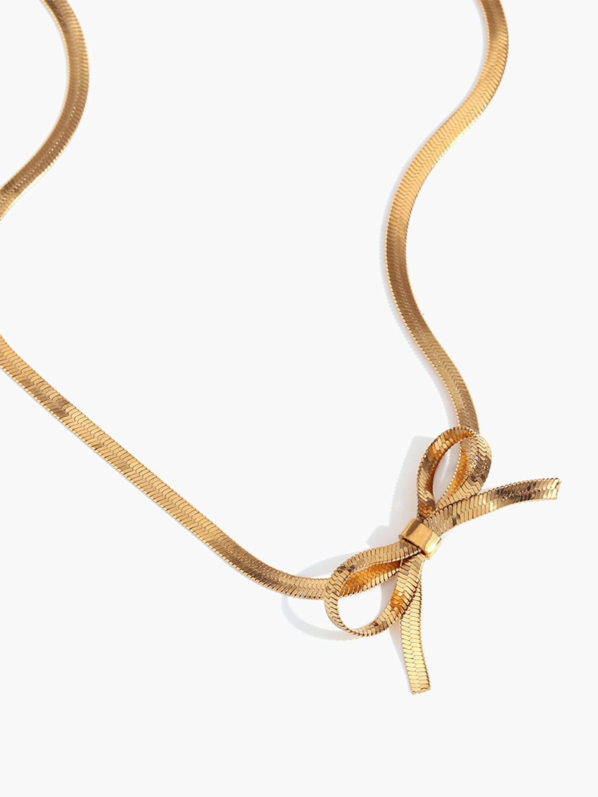 Lena | Funkelnde Gold Bogen Halskette