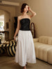 Laura | Faltenrock Pailletten Maxikleid