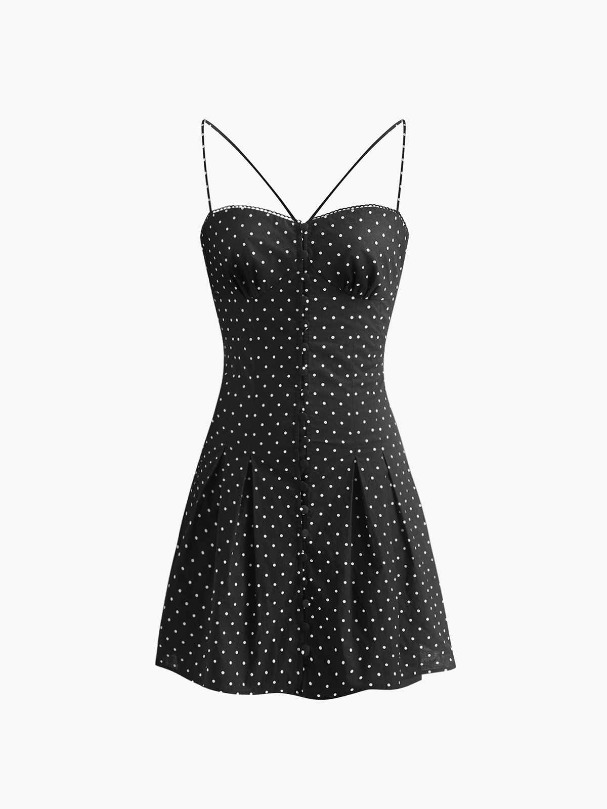 Clara | Polka Dot Knotted Back Cami Kurzkleid