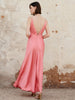 Clara | Elegantes Maxikleid mit Falten und Rückenausschnitt