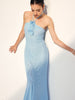 Clara | Rosette Halter Fishtail Kleid