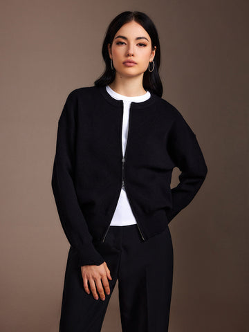 Ana | Eleganter Doppelreißverschluss-Cardigan