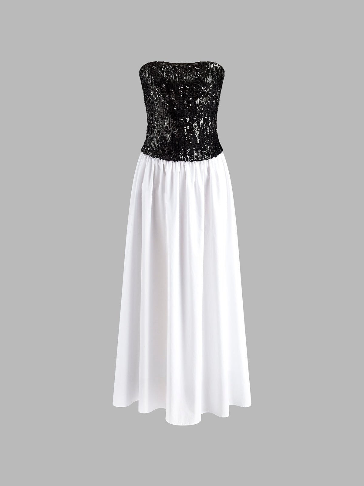 Laura | Faltenrock Pailletten Maxikleid