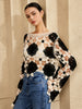 Niko | Cutout Crochet Flower Pullover