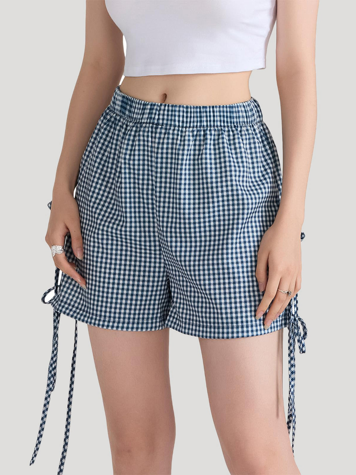 Felix | Plaid Schleifen-Shorts