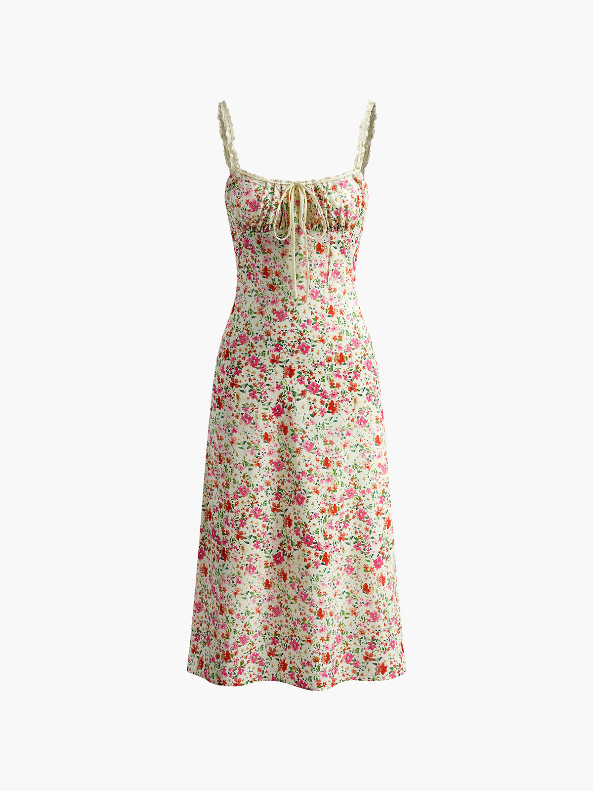 Lara | Midi Kleid mit floralem Print