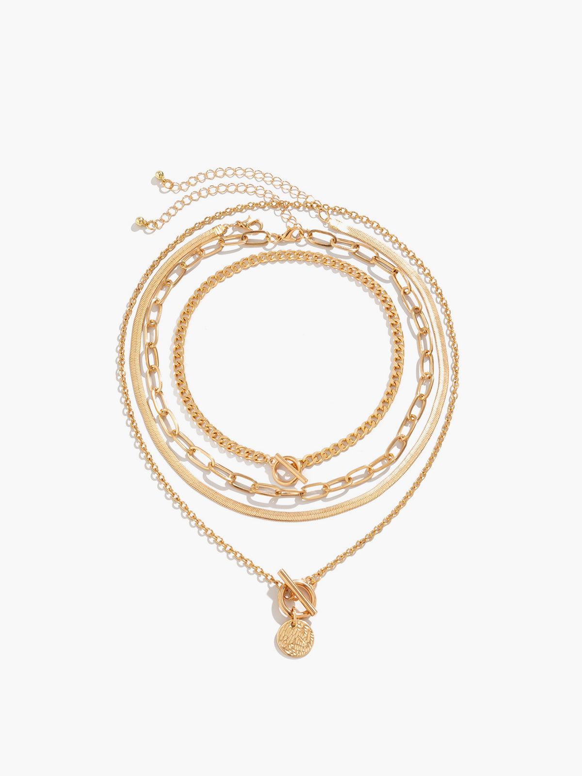 Nico | Chunky Stacking Anhänger-Halsketten-Set