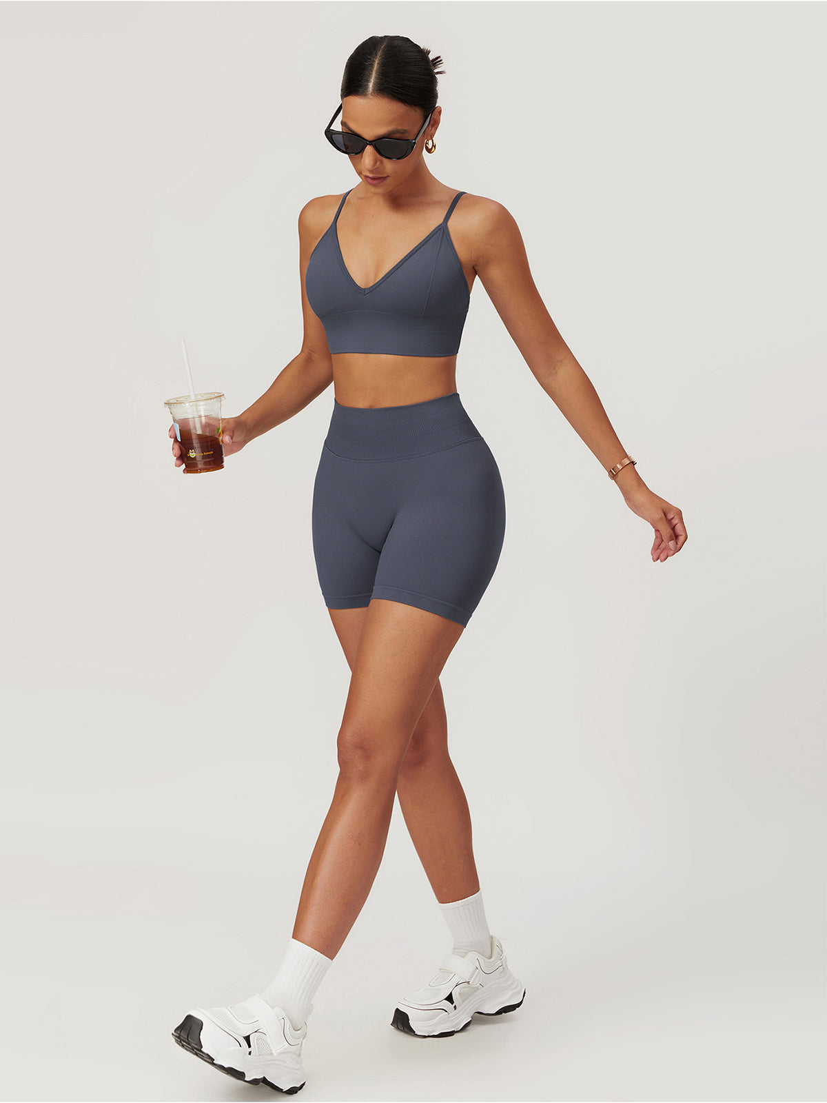 Lara | Bequemes Yoga Shorts Set mit Hüftlift