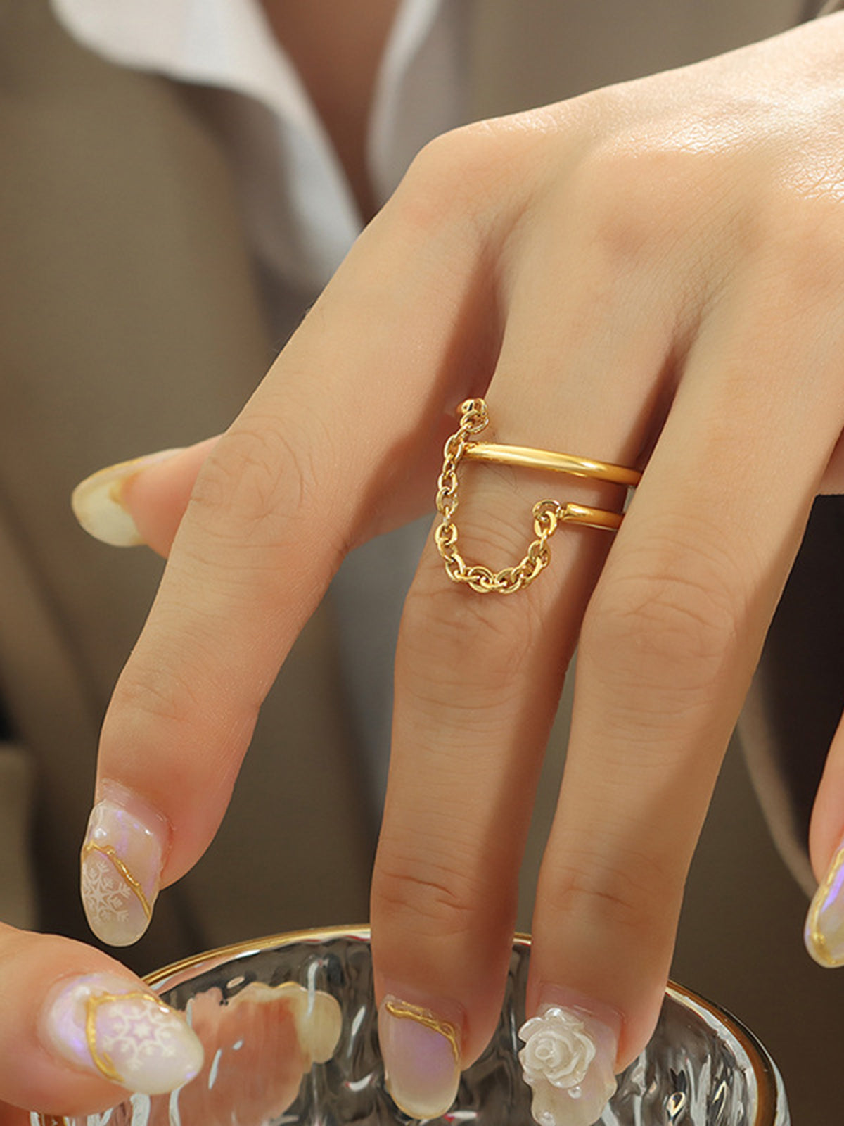 Elias | Doppelter Ketten-Design-Ring